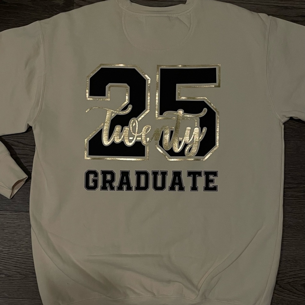 Brand New Senior 2025 Crew Neck. Comfort Colors vinyl added by Small Town Living
